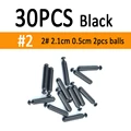 30pcs black size 2