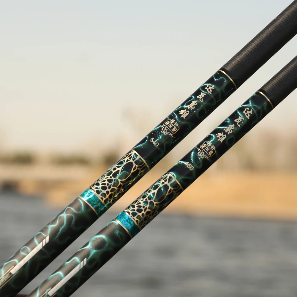 SIECHI caña de pescar telescópica de corriente 3,6 M 4,5 M 5,4 M 6,3 M 7,2 M 100% caña de viaje ultraligera de fibra de carbono Pesca portátil de agua dulce - imagen 5