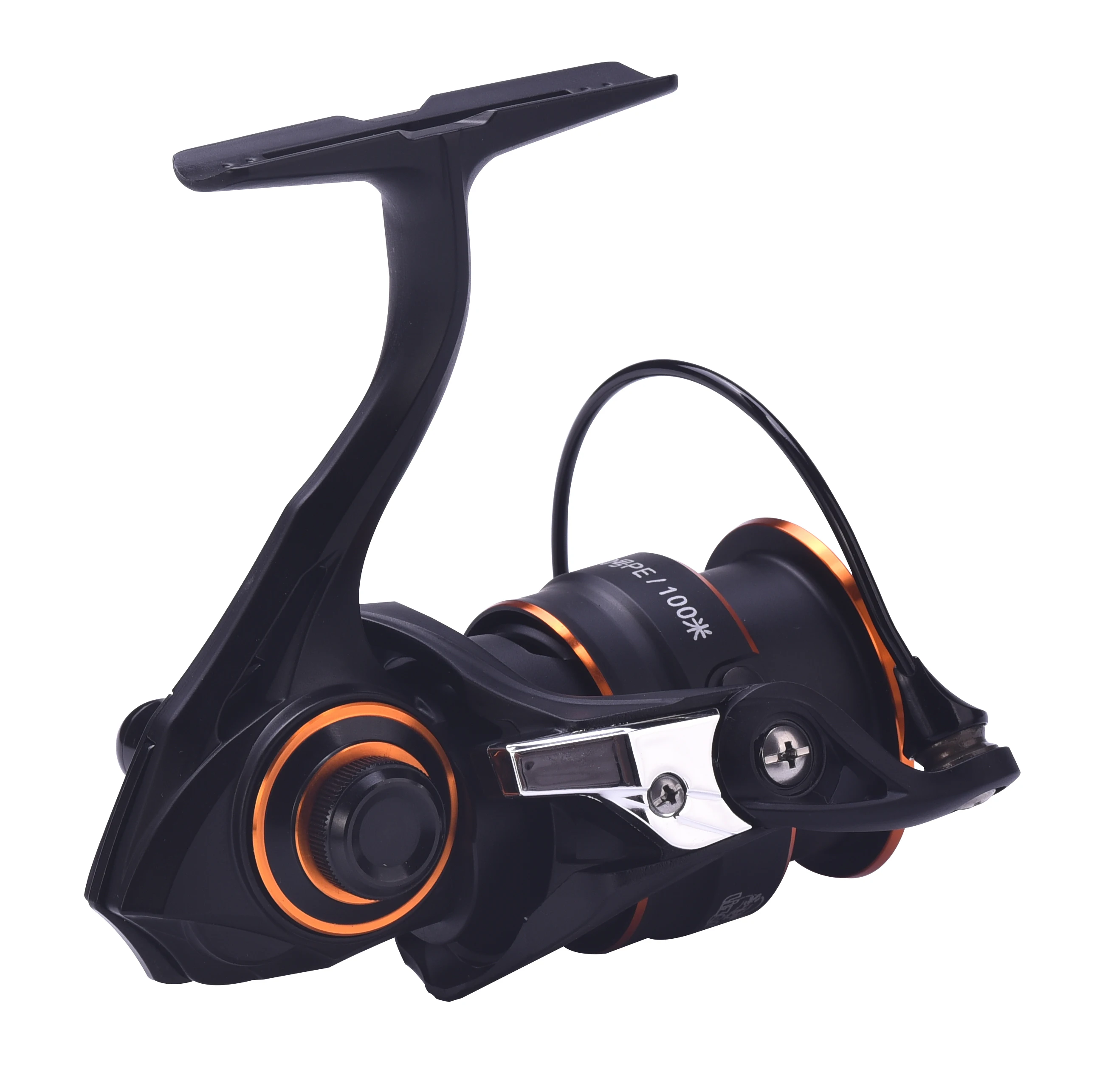 Carrete de pesca de lagarto, tornillo poco profundo con mango para carrete de pesca con señuelo, accesorios de acero inoxidable con cuerpo de carbono importado, carrete giratorio - imagen 4