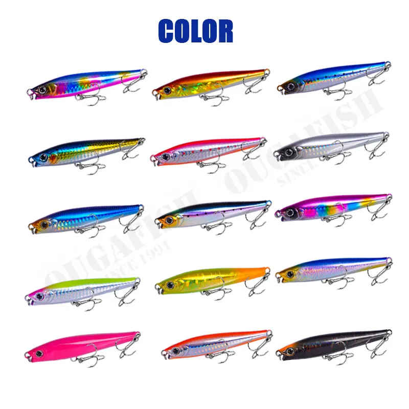 Señuelo de pesca de pececillo hundido, 2022, 40-50g, lápiz rodante, acción de caída, Wobbler, agua dulce, Peche En Mer, pez mandarín, Isca Artificial - imagen 4