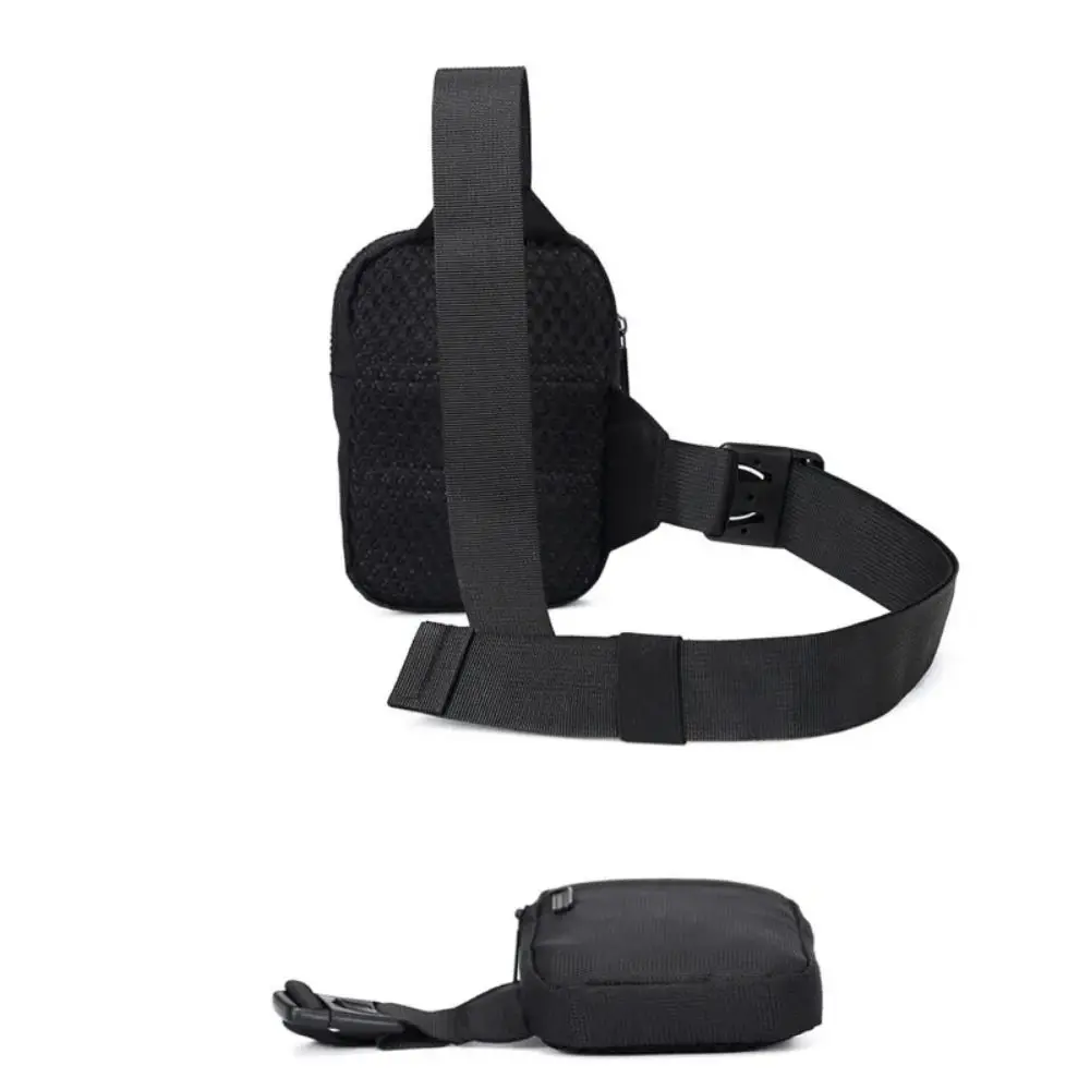 Bolso pequeño informal con cremallera para hombre, bolsa de pecho de nailon impermeable para teléfono móvil, bolso multibolsillo, bolso de hombro pequeño para exteriores - imagen 5
