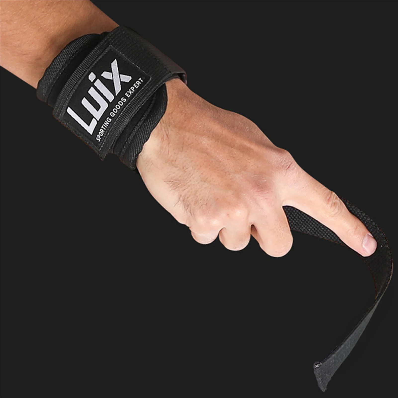 Muñequera de entrenamiento deportivo, correa de agarre antideslizante ajustable para hombres y mujeres, correa de Rally para levantamiento de pesas, 1 par - imagen 3