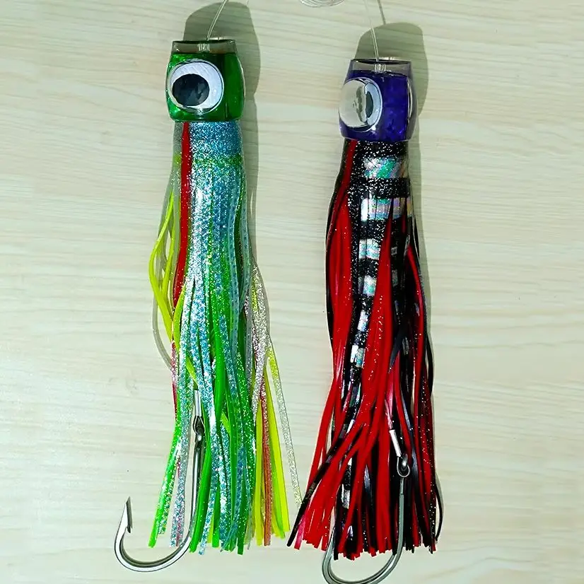 Señuelos Wahoo de 34cm y 260g, pesca de agua salada, gran juego, pesca en barco de aguas profundas, Pesca de atún, anzuelo para Mahi Leurre Marlin Billfish - imagen 5