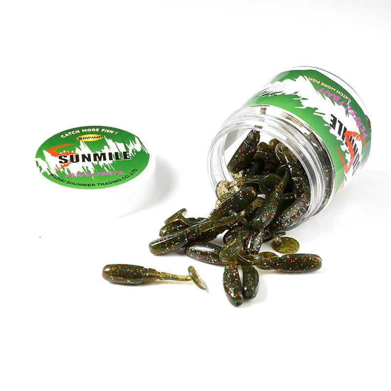 WHYY-Cebo de gusano de 30 piezas, cebo blando de 5cm y 0,2g, Señuelos de Pesca de carpa, lubina, trucha, cebo Artificial - imagen 3