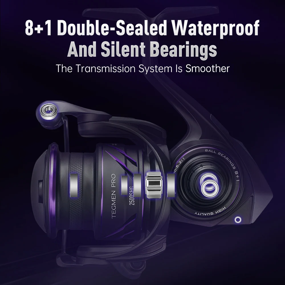 Carrete Giratorio Kingdom Tegmen Pro – 9kg 6.2:1 8+1BB agua salada - imagen 3