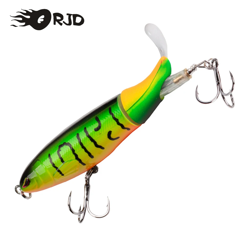 Juego combinado de 2 piezas, aparejos de pesca de 13g, señuelos de hélice, 10cm, Popper, lápiz Artificial, manivela de vibración rápida, señuelos - imagen 2