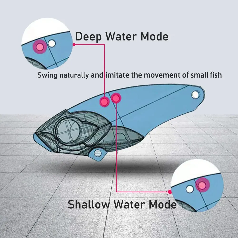GOBAIT VIB-señuelo de plantilla de Metal, 7g, 10g, 17g, 20g, cuchara giratoria, aparejos de Pesca, anzuelo Popper, Swimbait, cebo giratorio - imagen 3