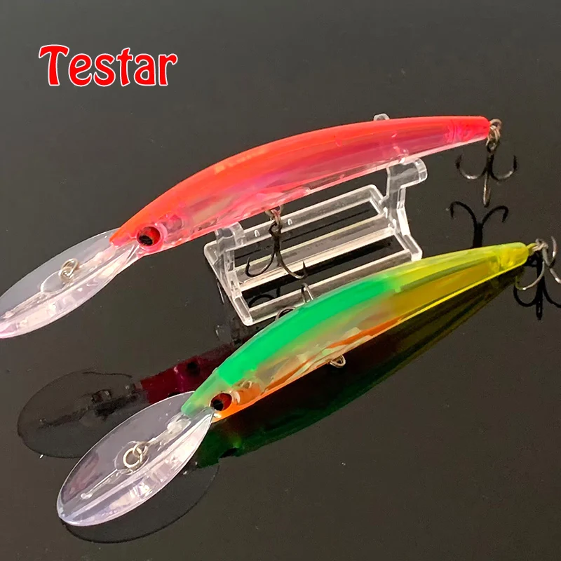 Testar-cebos duros de Pesca para curricán, Señuelos de Pesca de 130mm y 24g de fundición larga, pececillos artificiales, Wobblers de profundidad de buceo para lubina y Lucio