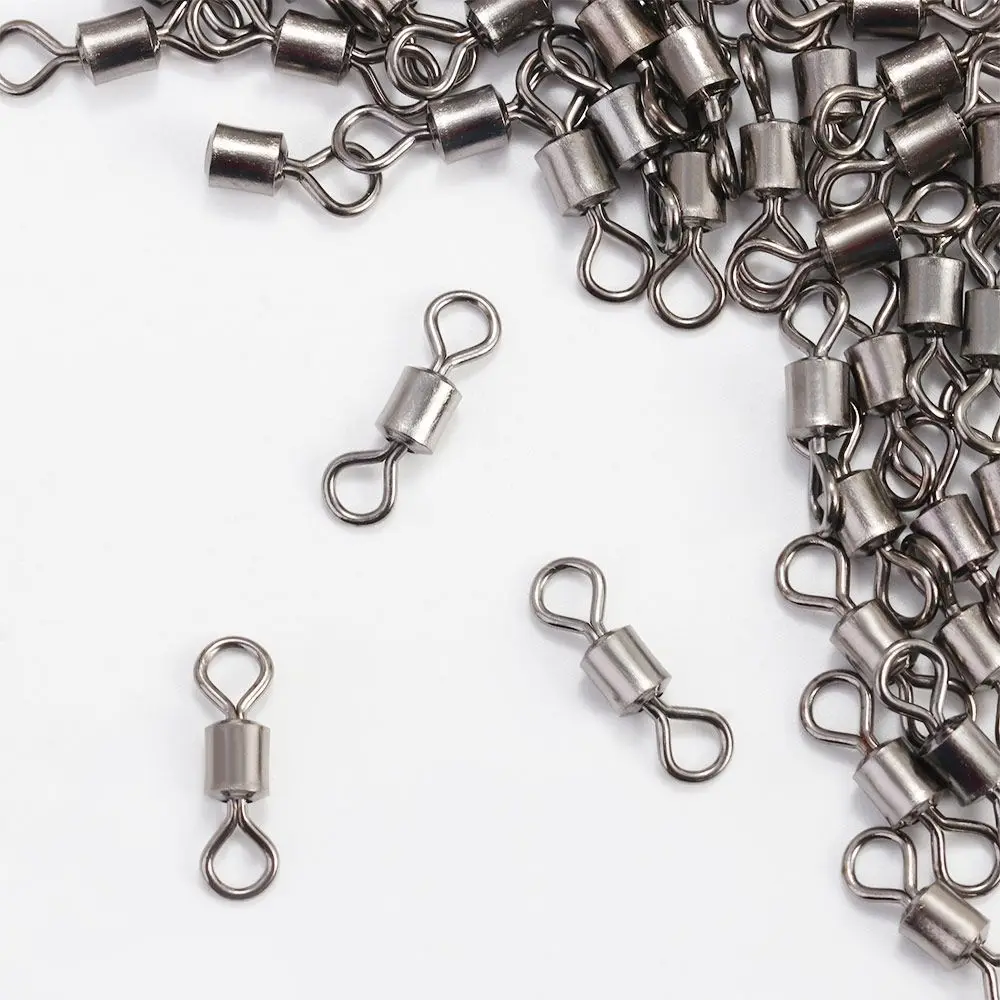 Accesorios de acero inoxidable de alta resistencia, herramienta de pesca de barril rodante, conector, rodamiento de bolas, anillo sólido giratorio - imagen 5