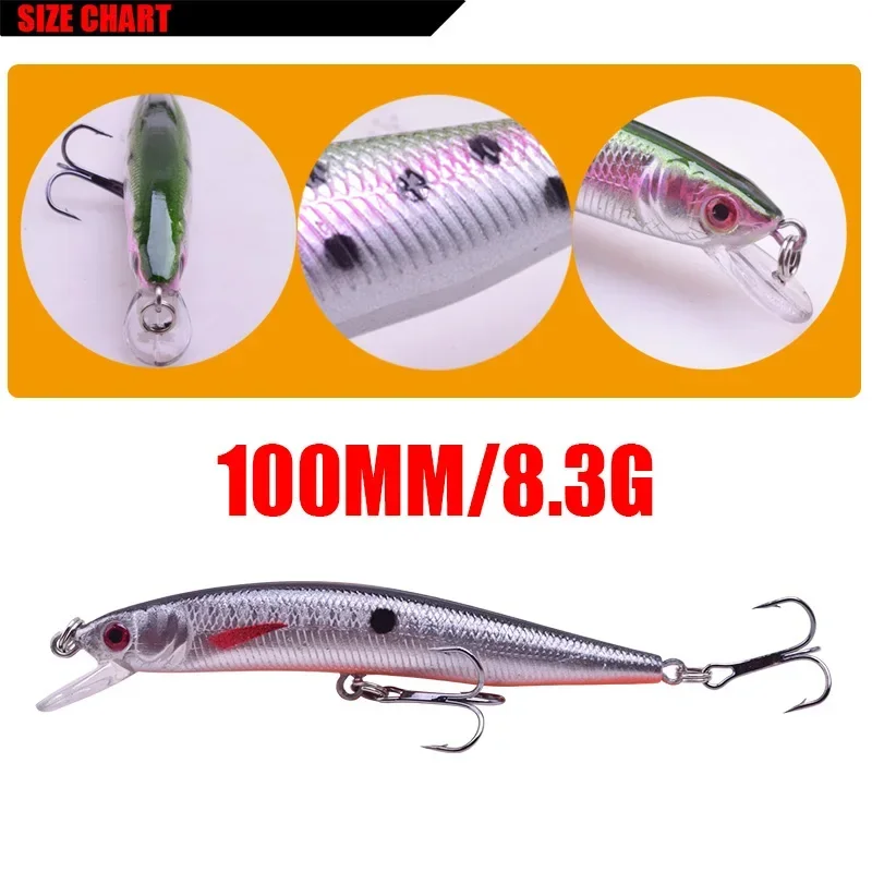 Juego de Señuelos de Pesca con cebo duro láser, 1 o 5 uds., con anzuelo, Wobblers, Crankbait, cebo duro Artificial, aparejos de Pesca - imagen 3