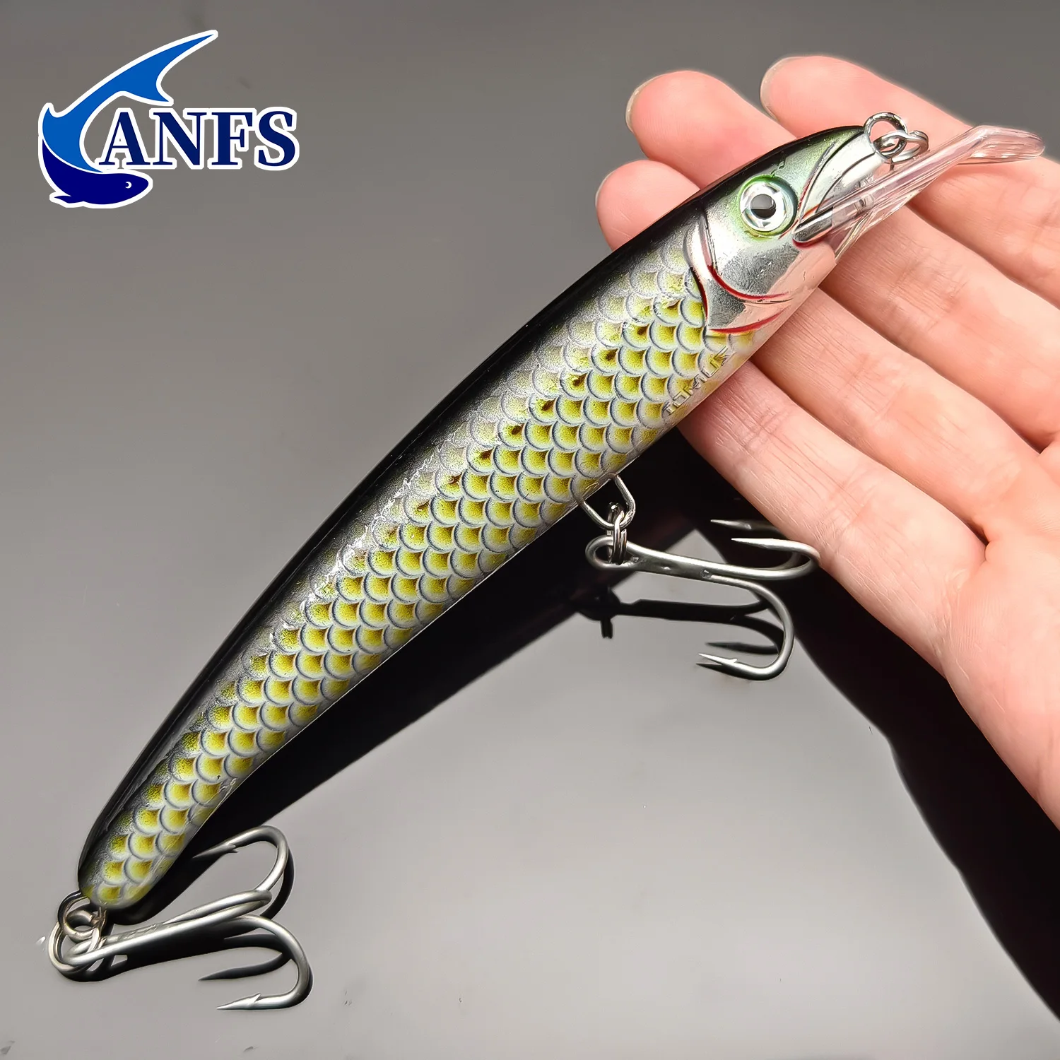 Señuelo de pececillo grande, 17,5/6,88 pulgadas, señuelo de pesca realista, cebo Artificial duro, material de pesca fresco para pescador, 1 ud. - imagen 3