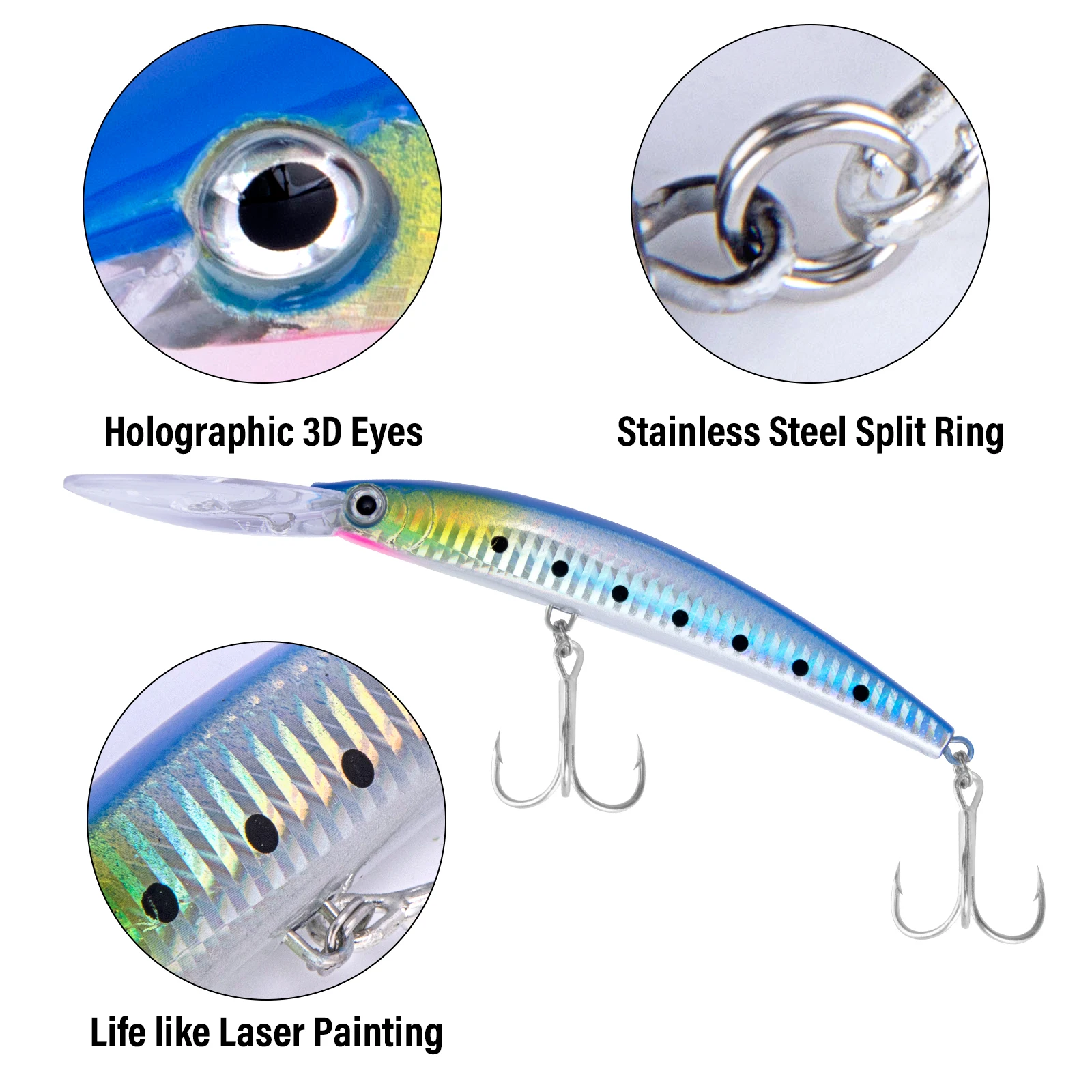 Señuelo Jerkbait buceo profundo para caballa y curricán - imagen 2