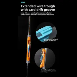 2 uds. Aparejos de pesca de Color aleatorio, bobinador de flotador de poste de mano ID16-19mm, bobinado de tarjeta, bobinado de caña de pescar envuelto