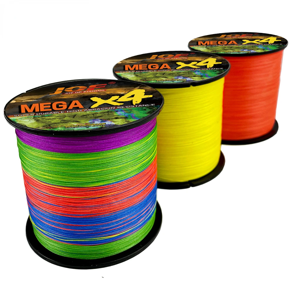 Línea de pesca trenzada X4, multifilamento de PE, 300M, 500M, 1000M, líneas de alimentación de cebo, prueba LBS: 10, 12, 18, 28, 35, 40, 50, 60, 80lb, supersuave - imagen 4