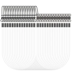 YOTO 10/20 piezas líderes de pesca de fluorocarbono con giro y broche, alambre de fluorocarbono 100% para pesca en agua salada y dulce