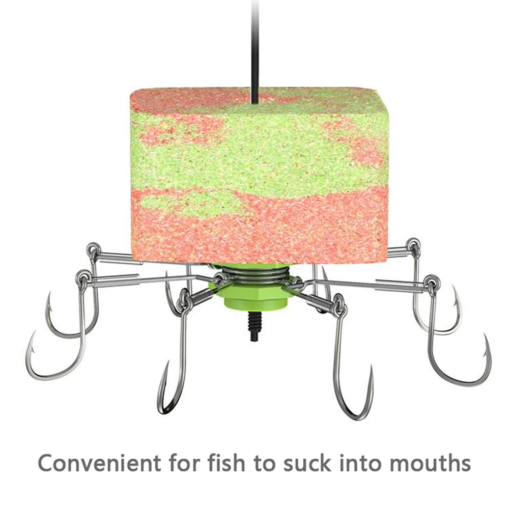 Anzuelos de acero al carbono para pesca de carpa, anzuelos de 6/8 garras para cebo cuadrado, anzuelos de calamar, accesorios de aparejos - imagen 3