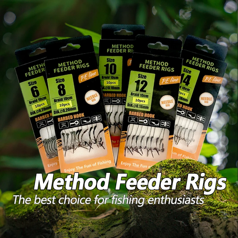 YOTO Method Feeder Premium – Línea trenzada y anzuelos afilados para carpa
