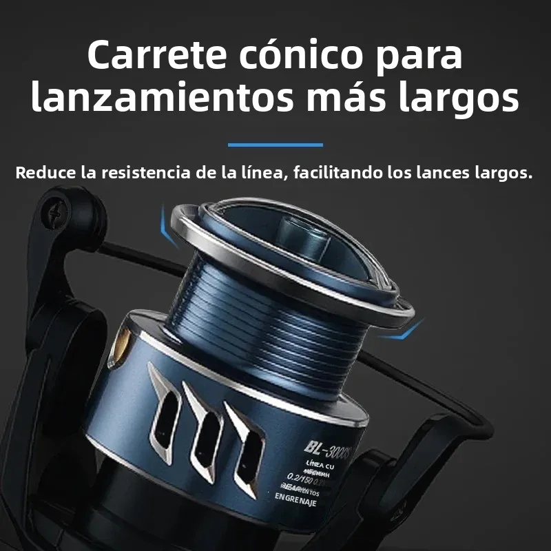 Huidiao Carrete Spinning Ligero con Freno Suave - imagen 4