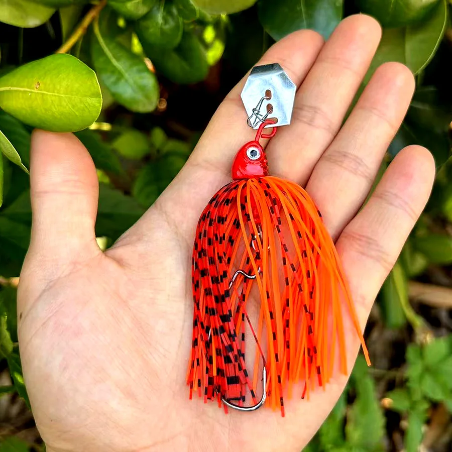 Juego de Señuelos de Pesca, cebo Artificial giratorio, faldas, Buzzbait, Wobblers para lubina, Lucio, Swimbait, Walleye, 3 piezas - imagen 5