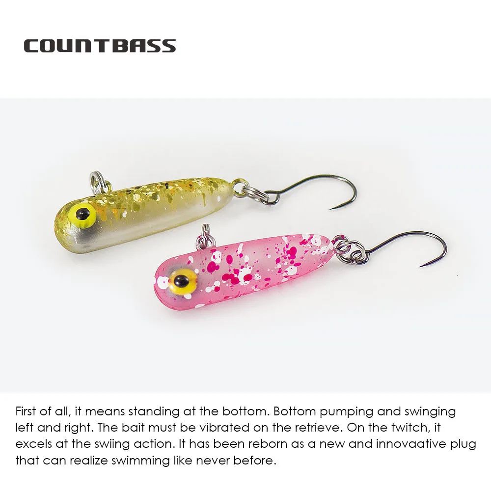 COUNTBASS Nadadores inferiores 30 mm 2,3 g Wobblers Vibración para señuelos de pesca de trucha y pescador Baits duros - imagen 5