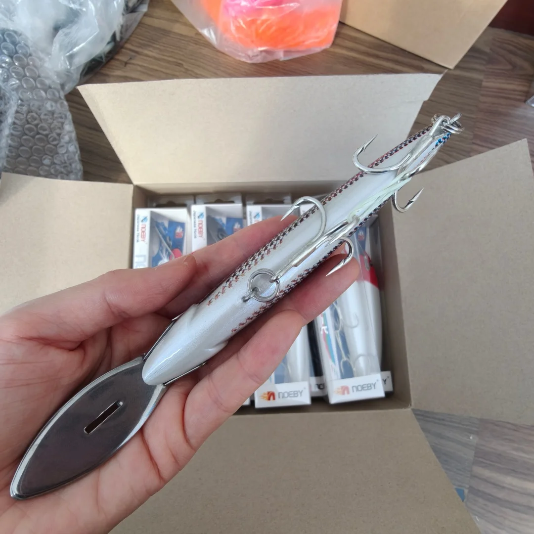 Noeby 3 uds 13cm 32,5g cebos artificiales de buceo profundo Minnow Wobbler agua salada Mahi Marlin atún Swordfish señuelo de pesca Trolling - imagen 4