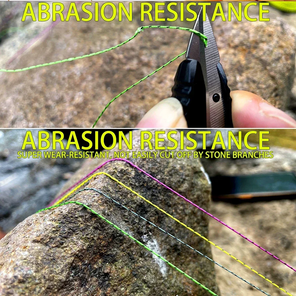 Sedal de pesca de 8 hebras, hilo trenzado de PE Multicolor japonés, multifilamento Invisible, superfuerte, 100M/500M/300M, 18-78LB - imagen 5