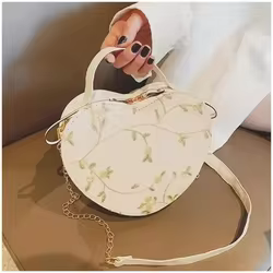 Bolsos redondos de corazón de encaje para mujer, bandolera de cuero de PU, bolso cruzado en forma de corazón para primavera y verano