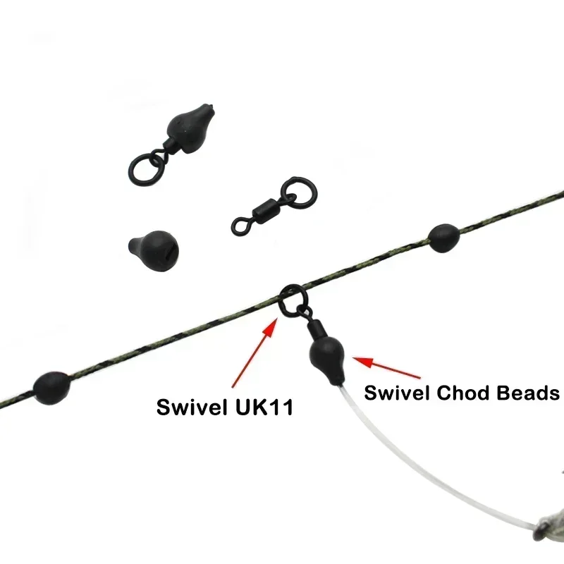 Accesorios de pesca de carpa, cuentas giratorias de tungsteno para Chods y Spinner, Material de aparejos de pesca de carpa, aparejo Chod Sinker, 8 Uds. - imagen 4