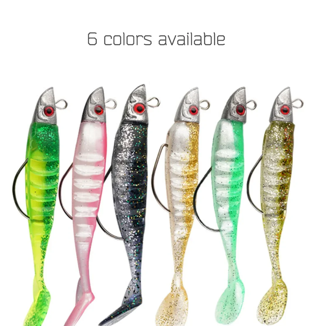 Jig Head de plomo para swimbait – Anzuelo lubina con vinilo - imagen 2
