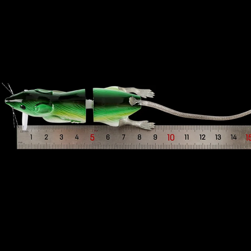 Cebo Artificial Wobbler para Pesca de pececillos, señuelo de ratón de varias secciones para lubina, Topwater, wakebait, 85mm, 15g - imagen 2