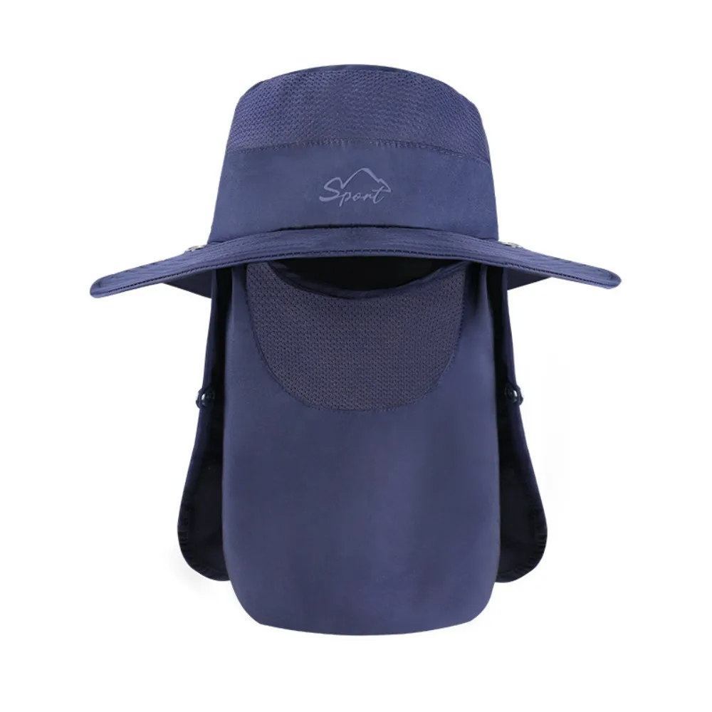 Sombrero de pesca UV impermeable con cubrenuca y visera extraíbles