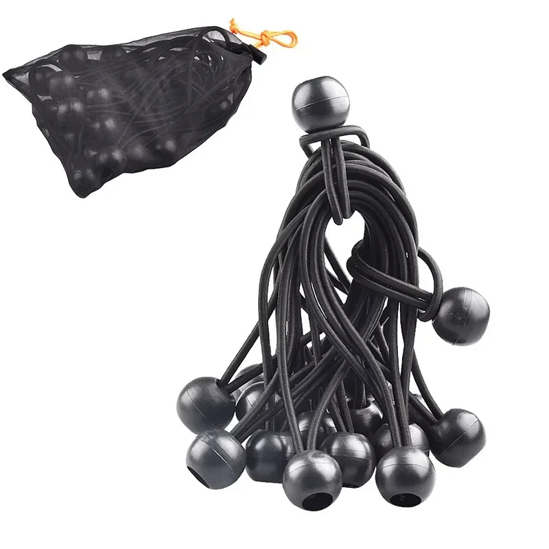 12 Uds cuerda elástica bola lona lona mástil de bandera lazos extremos de cordón cuerda fija barco poste Camping tienda Accesorios - imagen 3