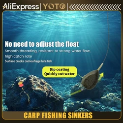 YOTO Plomos para carpa con diseño agrietado y mejor ocultación