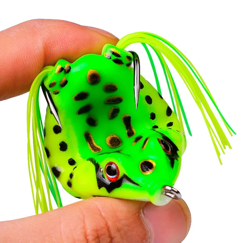 Juego de Señuelos de Pesca de rana suave de silicona, mezcla de colores, bagre, Topwater, Trolling, cebos artificiales de rana de plástico suave con ganchos, 8 Uds. - imagen 2