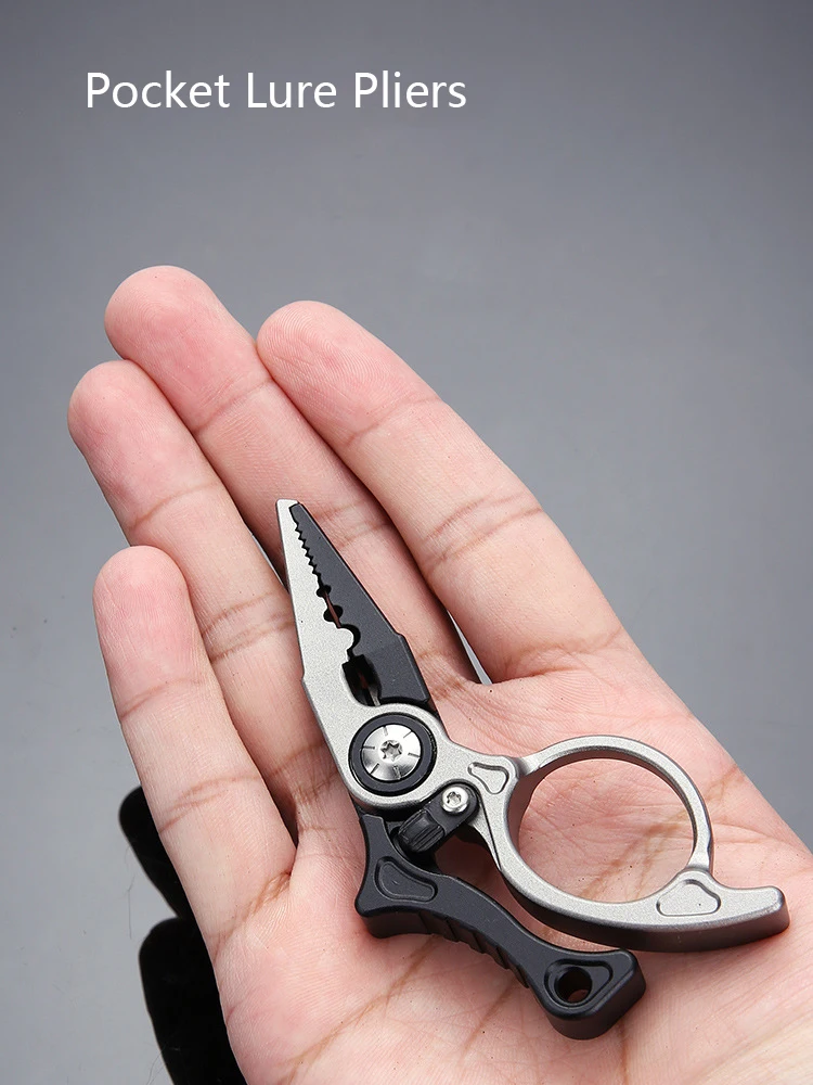 ‌ Mini alicates de pesca con mosca, herramienta de señuelo de aleación de aluminio, alicates de pesca de corriente multifuncionales compactos - imagen 3
