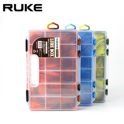 Ruke-caja de señuelos de pesca, herramientas portátiles, ganchos, caja de almacenamiento de cebos, bandejas de aparejos, organizador de anzuelos, accesorios de pesca de gran capacidad