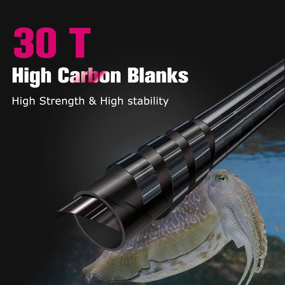 Goture-caña de pescar de calamar ultraligera, aparejos de pesca de acción, 1,7 m, 1,83 m - imagen 5