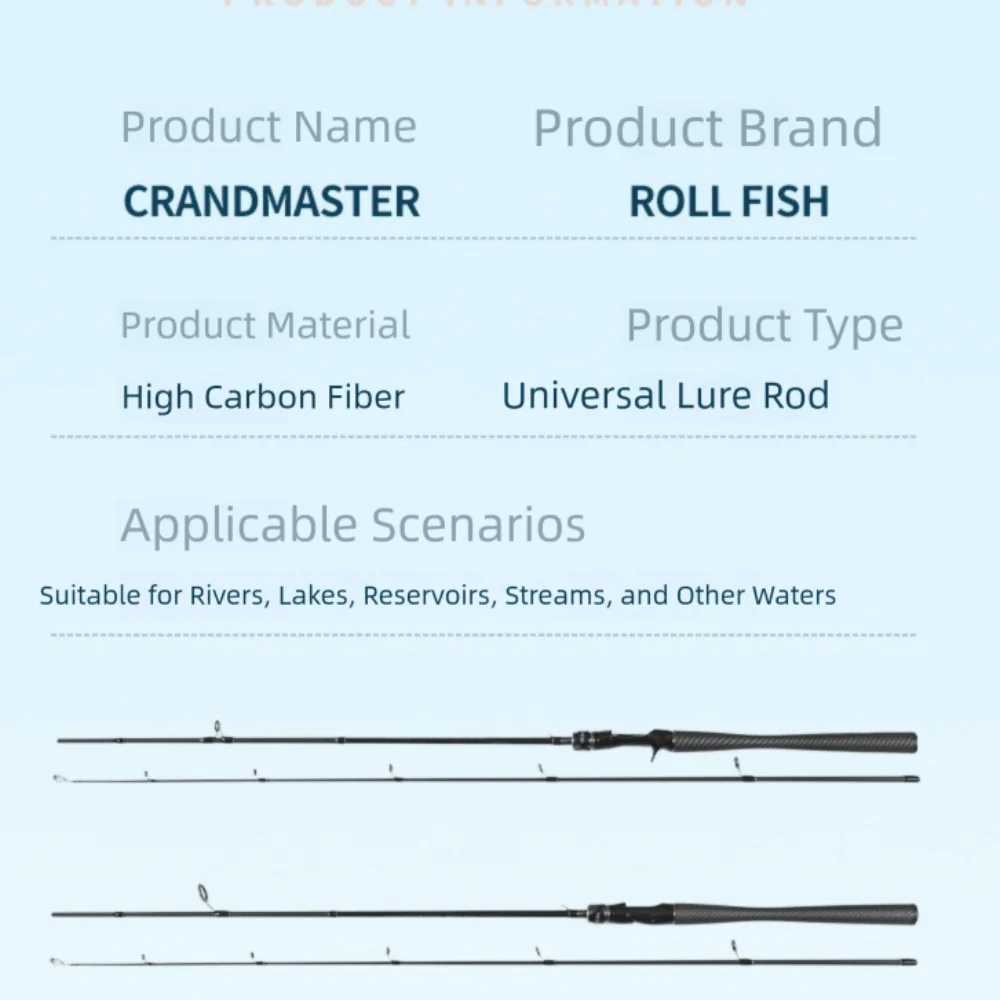 Aparejos 30T caña de pescar de carbono 1,8 m de longitud M caña de fundición eléctrica 2 secciones señuelo de Pesca caña súper fuerte Pesca - imagen 5