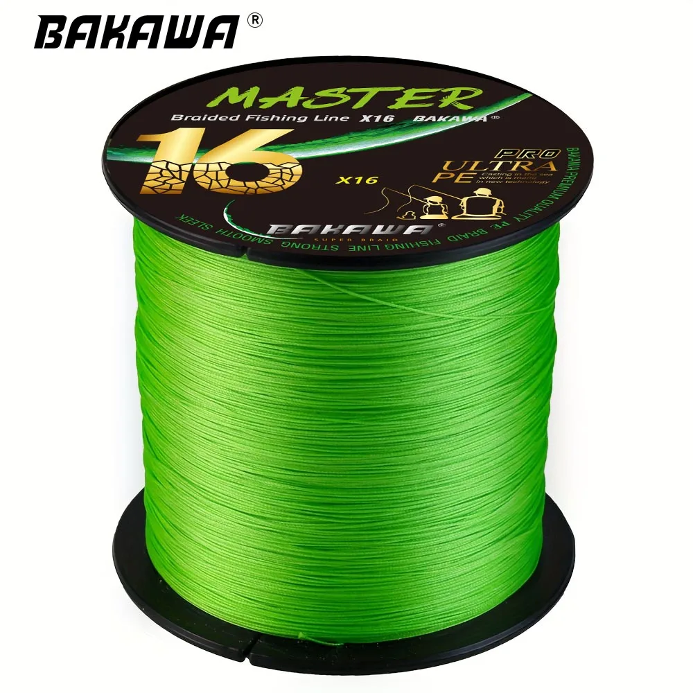 Línea de pesca trenzada de 16 hebras BAKAWA, accesorios de pesca trenzada de PE de 300M, cables, equipo de pesca de carpa, productos de pesca de carpa - imagen 3