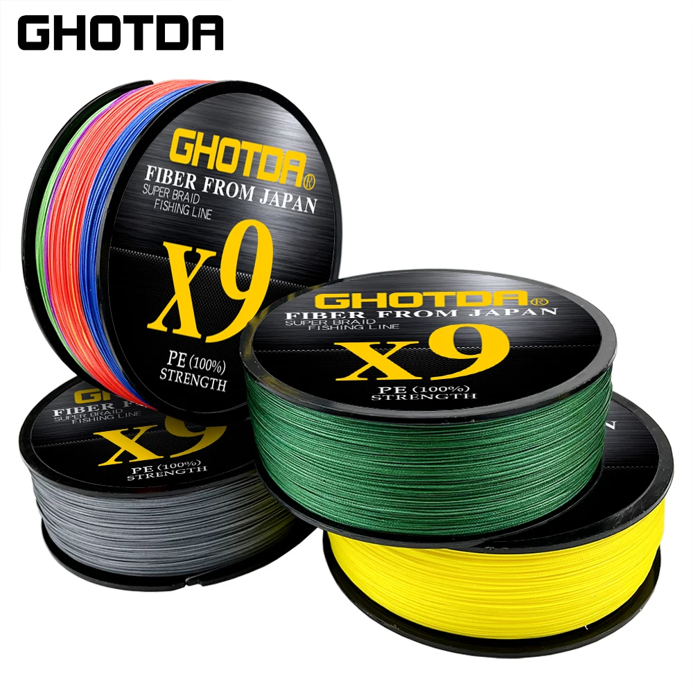 Ghotda-sedal de pesca de carpa, hilo trenzado japonés de PE, tela japonesa, 100-132LB, 13,2 M, 12x9x multifilamento - imagen 4