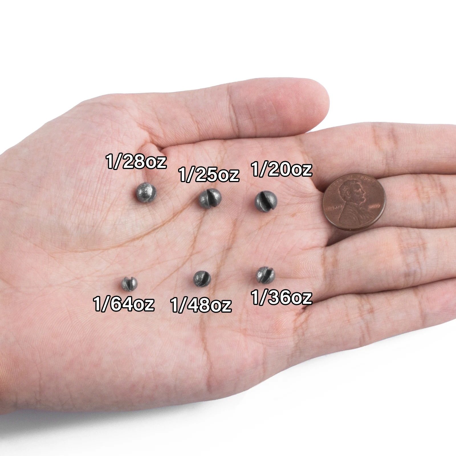 100 Uds. Plomo redondo dividido 0,4g-1,2g línea de pesca de plomo pesas Clip en plomos para pesca con mosca lubina de agua dulce trucha - imagen 3