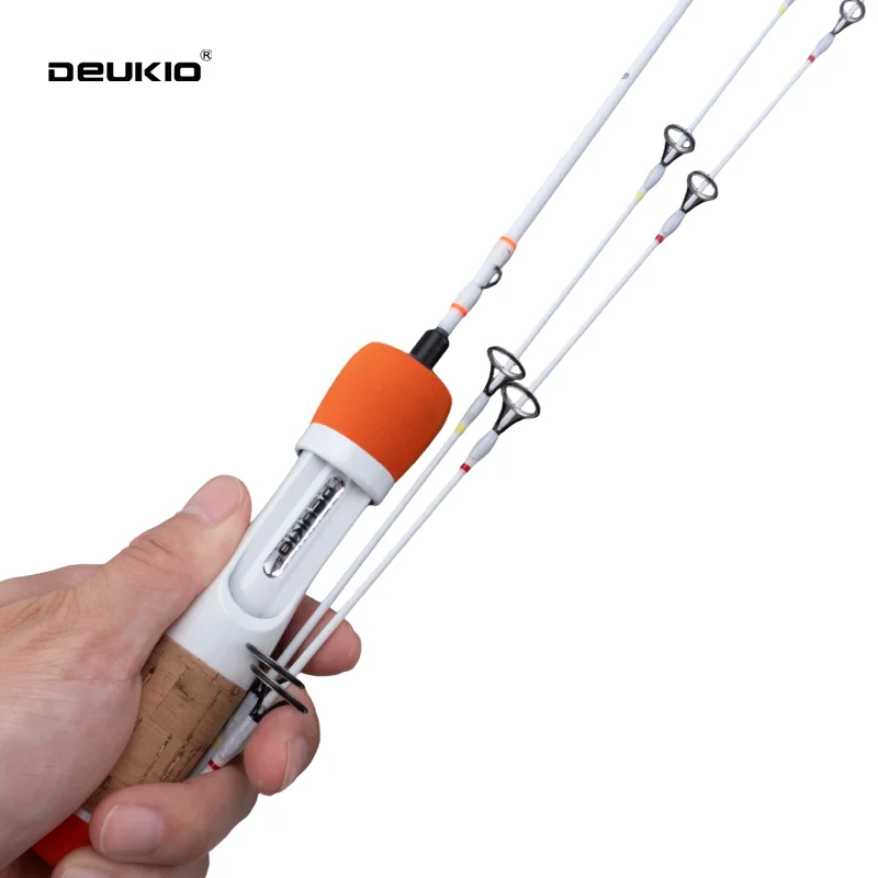 DEUKIO Caña de Hielo – Punta Fibra de Carbono, Sensible y Portátil - imagen 2