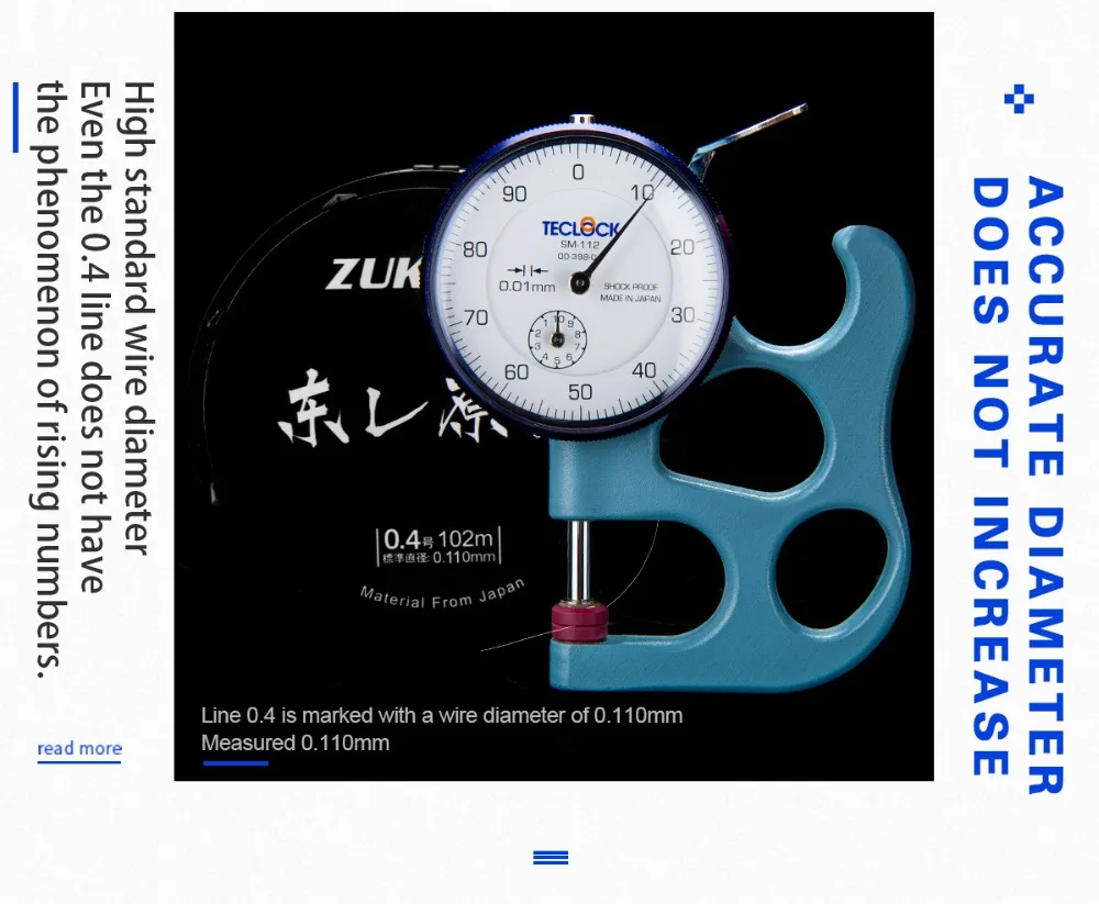 ZUKIBO Toray 102M hilo de pescar de nailon recubierto de fluorocarbono 1-16KG 0,11-0,45mm hilo de pescar monofilamento japonés línea de pesca - imagen 3
