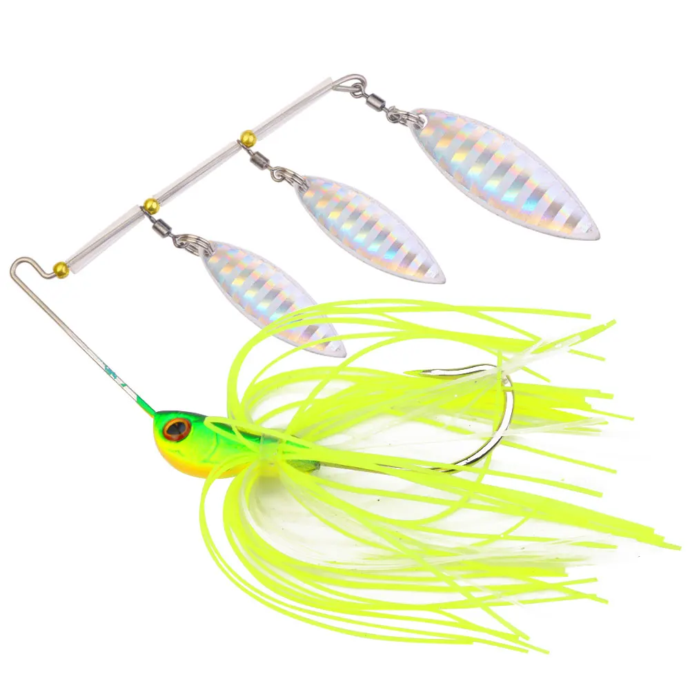 Spinnerbait de tres palas – Señuelo artificial para lucio y lubina - imagen 5