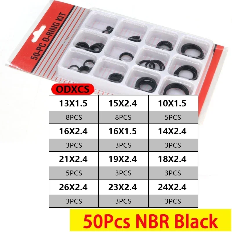 50Pcs NBR Black