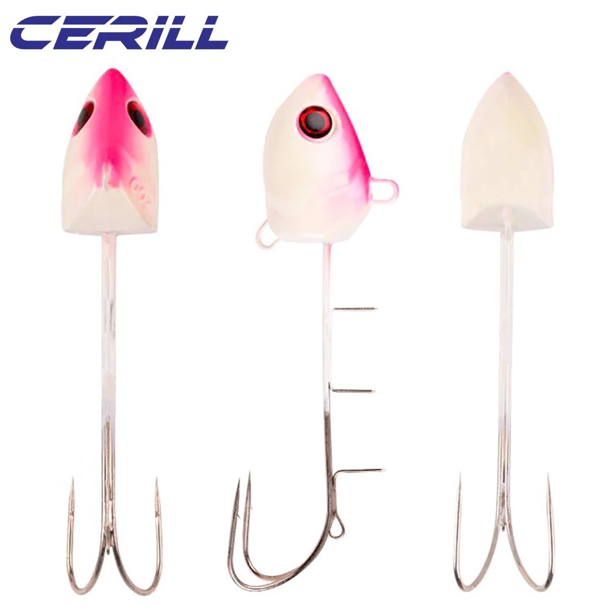 Ceril-placa de hierro fundido de peso pesado, anzuelo de sangre brillante, señuelo suave, ojos 3D, anzuelo de pargo de lubina de mar, 160g, 200g, 250g - imagen 5