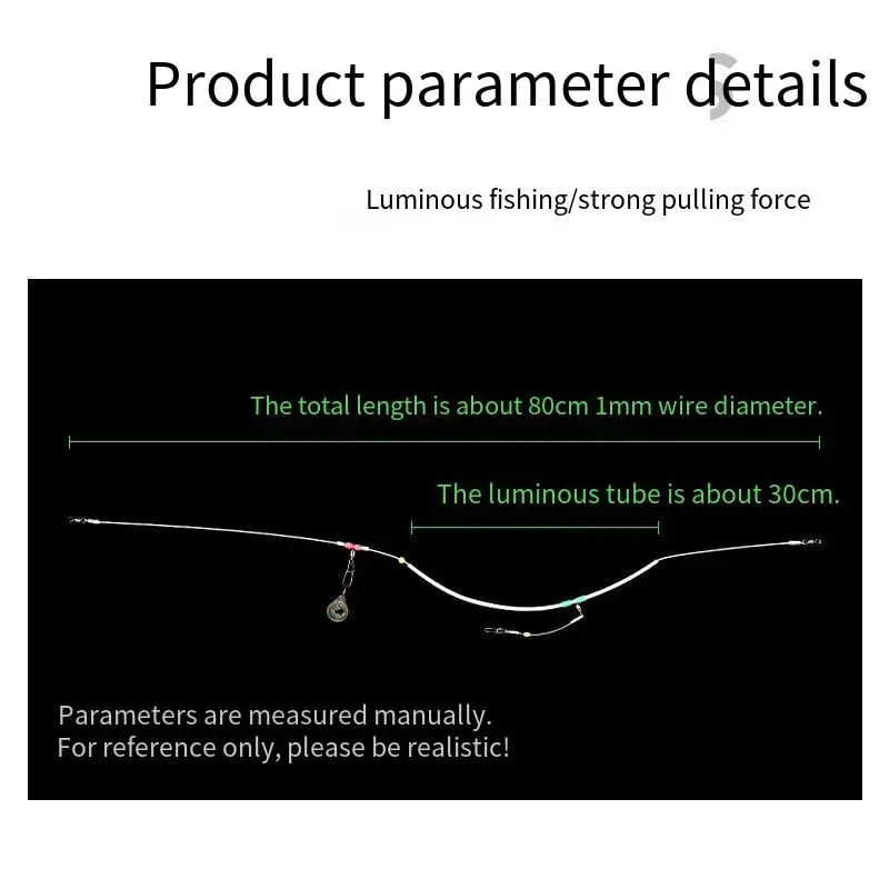 Equipo de pesca PD, juego de línea nocturna de equilibrio de pesca marina, soporte antienredos, Juego de pesca de barco con cebo, tubo de Centro de Luz de pescado - imagen 2