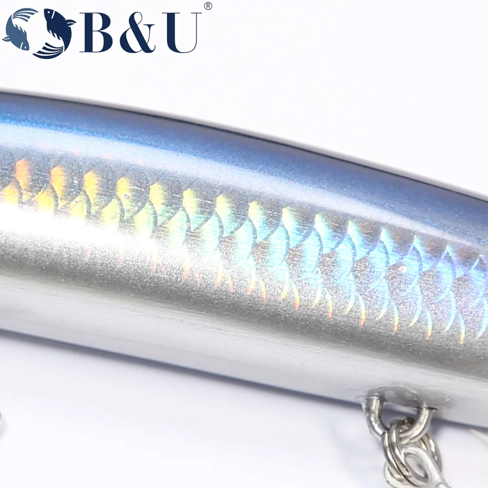B & U 135mm 27,1g lanzamiento Ultra largo 135S agua salada hundimiento Minnow peso señuelo de pesca lubina cebo duro - imagen 4