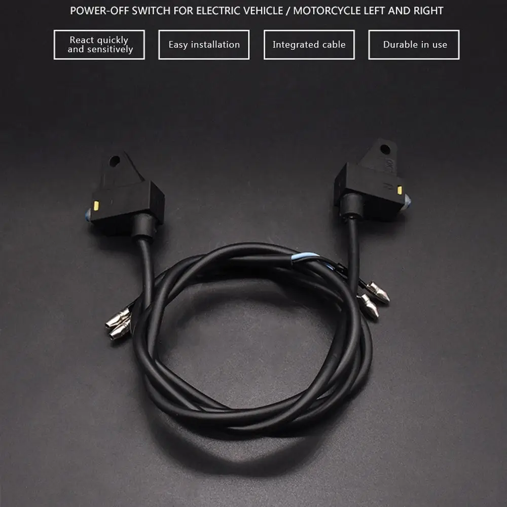 Nuevas piezas negras para motocicleta y patinete, cable de interruptor de goma resistente al agua de 250mm, línea de interruptor izquierda/derecha, accesorios para bicicleta eléctrica - imagen 4