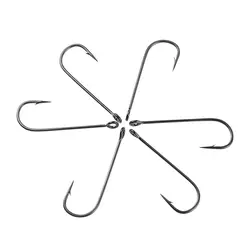 1000 Uds. Anzuelo de Pesca con mango largo, anzuelo con agujero grande, ojo de púas, mango largo, accesorios para aparejos de Pesca de agua salada marina